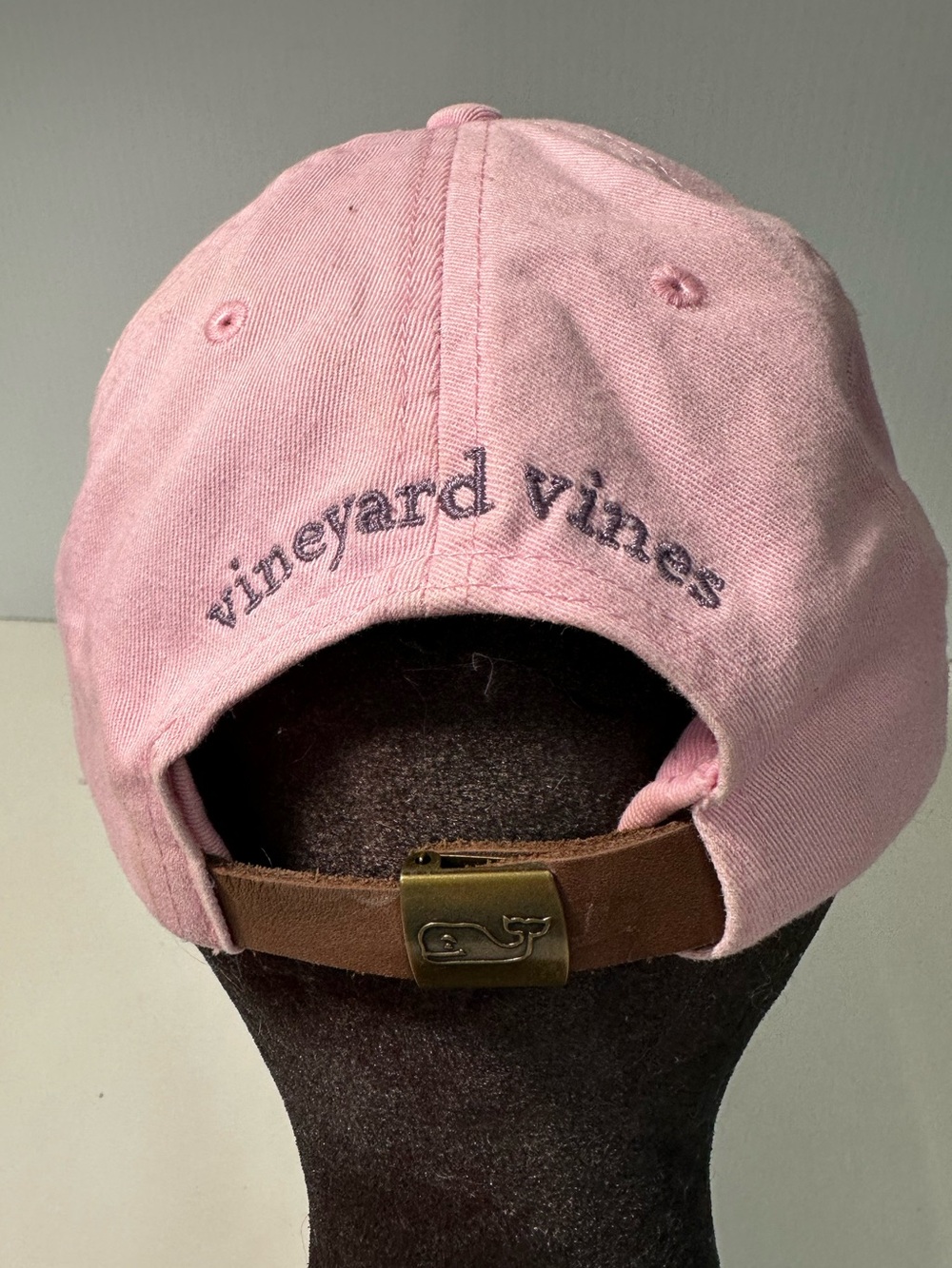 Vineyard Vines Pink Baseball Cap with Navy Kentucky Derby Label 148th Whale
